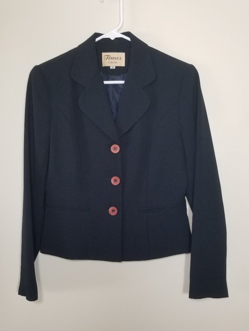 Times Collection Black Blazer/Jacket Size: 38
